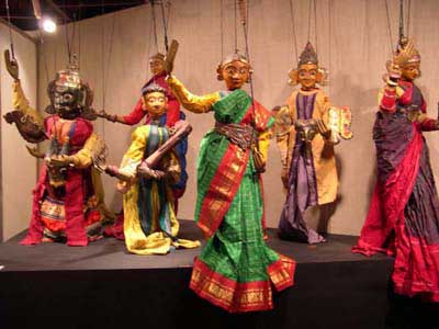 String&rodpuppets from Tamil Nadu - From the collection of the Sangeet Natak Akademi, New Delhi - Photo: Elisabeth den Otter, 2003 © 