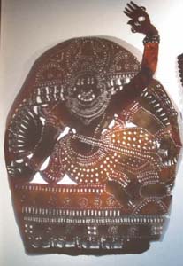 Shadowpuppet from Kerala (Ravana) - From the collection of the Sangeet Natak Akademi, New Delhi - Photo: Elisabeth den Otter, 2003 © 