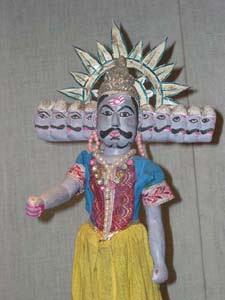 Rodpuppet from Orissa (Ravana) - From the collection of the Sangeet Natak Akademi, New Delhi - Photo: Elisabeth den Otter, 2003 © 